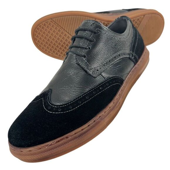 Arkbird Wingtip Black Leather/Suede Oxfords Men’s Size 9 - Picture 9 of 9